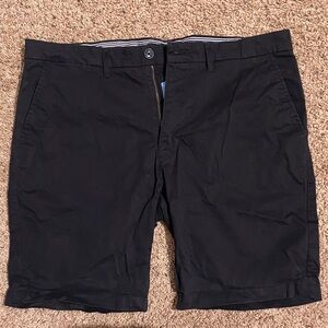 Denim & Flower Black Flat Front Shorts